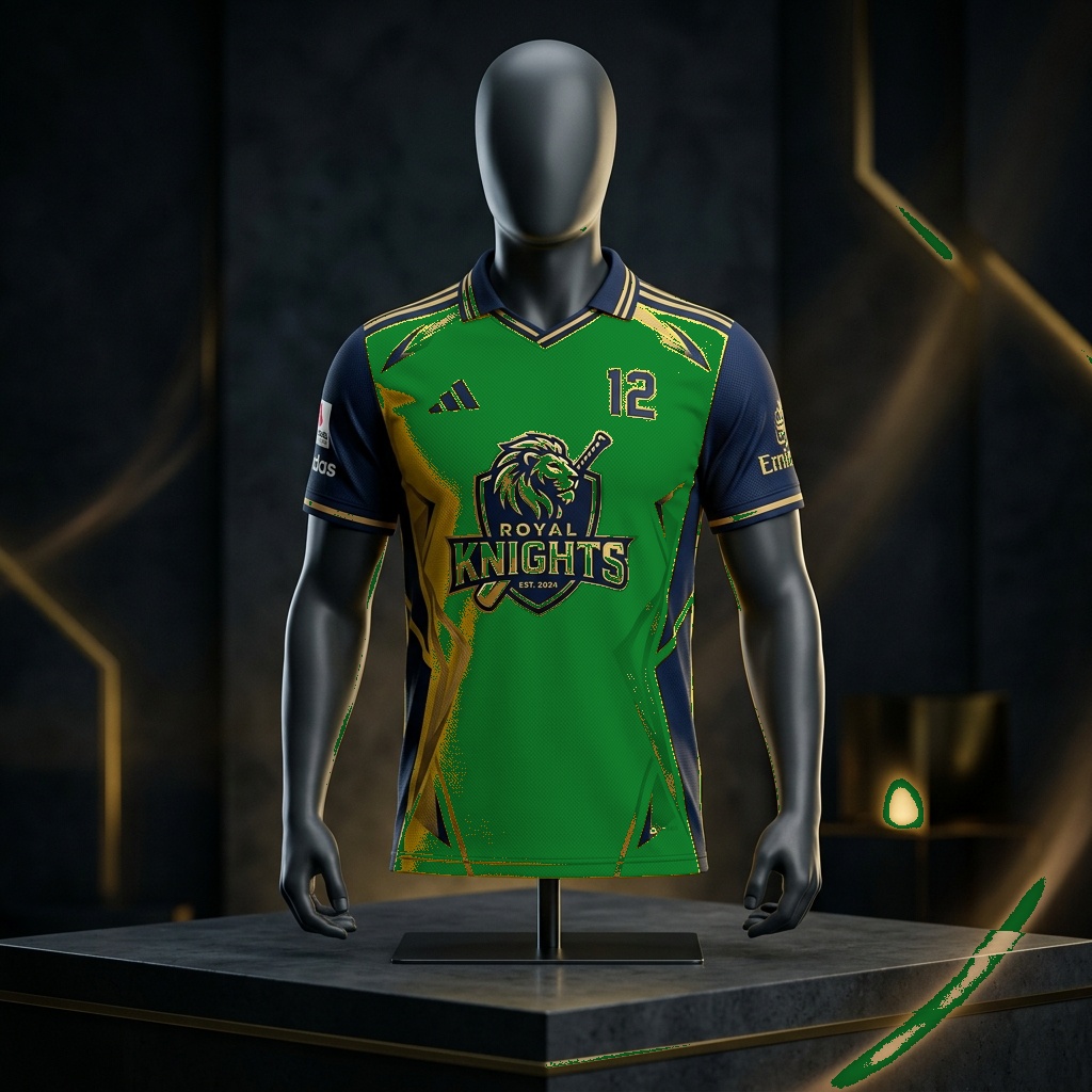 Eucalyptus Forest and Gold Jersey - Front Studio View