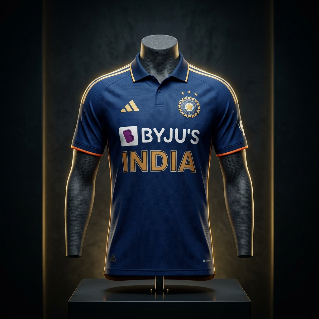 Luxury Azure Designer Jersey - Studio Presentation